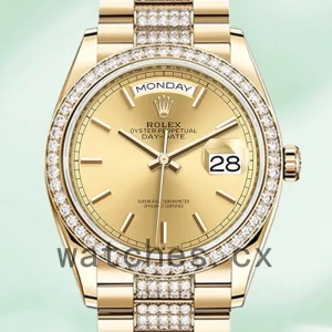 Rolex Day-Date Men's m128348rbr-0027 36mm President Bracelet Gold-tone
