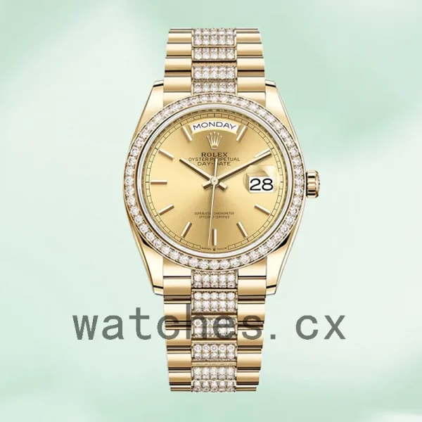 Rolex Day-Date Men's m128348rbr-0027 36mm President Bracelet Gold-tone - Image 2