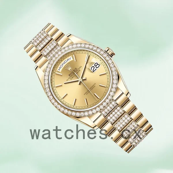 Rolex Day-Date Men's m128348rbr-0027 36mm President Bracelet Gold-tone - Image 3