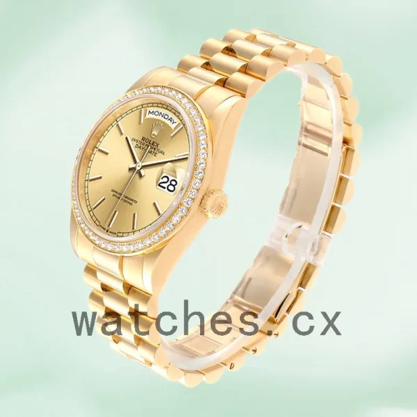 Rolex Day-Date Men's 36mm m128348rbr-0026 Champagne Dial - Image 3
