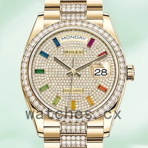 Rolex Day-Date m128348rbr-0031 Men's 36mm Gold-tone