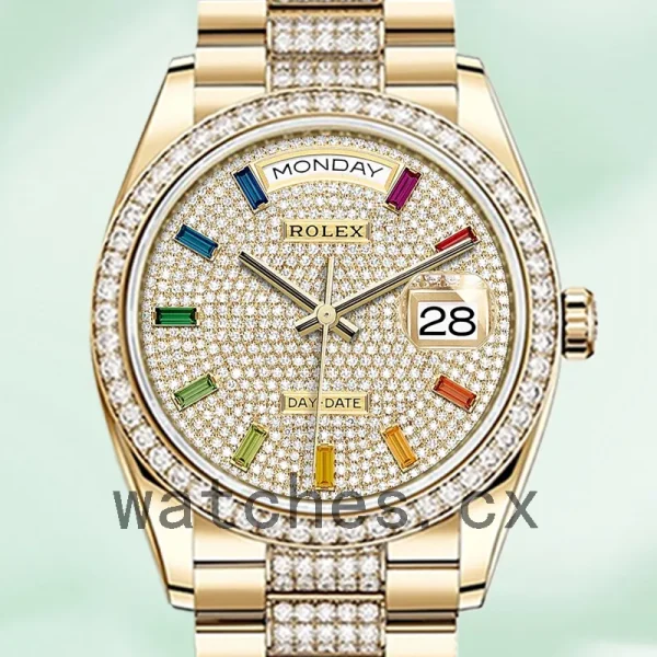 Rolex Day-Date m128348rbr-0031 Men's 36mm Gold-tone