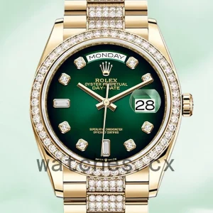 Rolex Day-Date Men's m128348rbr-0036 36mm Green Dial