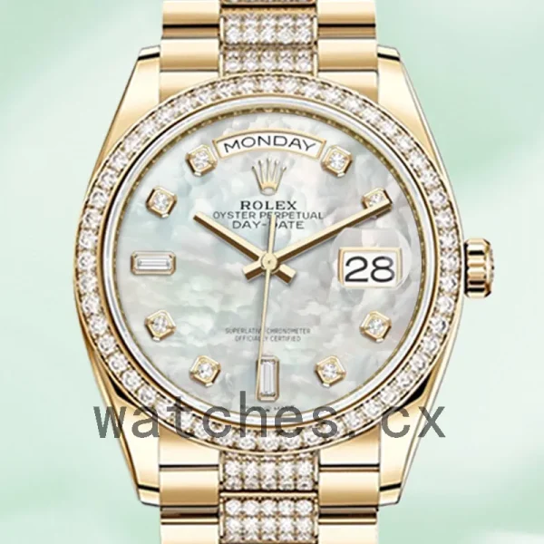 Rolex Day-Date Men's 36mm m128348rbr-0017 Gold-tone Automatic