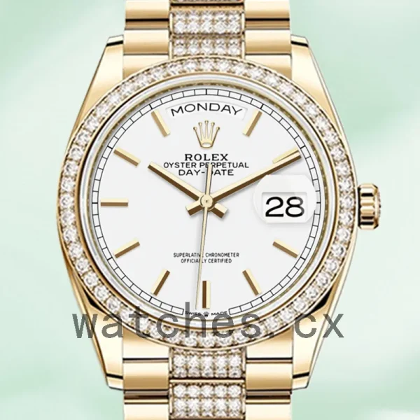 Rolex Day-Date m128348rbr-0048 36mm Men's White Dial