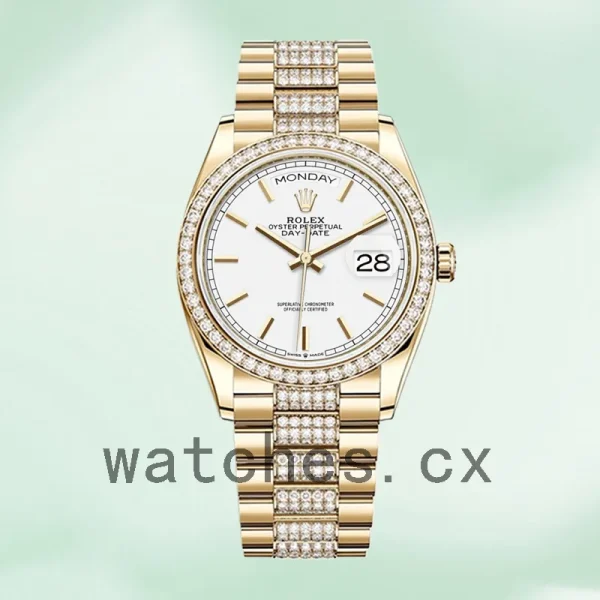 Rolex Day-Date m128348rbr-0048 36mm Men's White Dial - Image 2