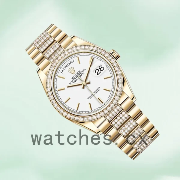Rolex Day-Date m128348rbr-0048 36mm Men's White Dial - Image 3
