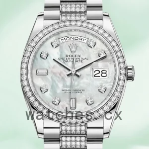 Rolex Day-Date 36mm m128349rbr-0014 Men's Silver-tone