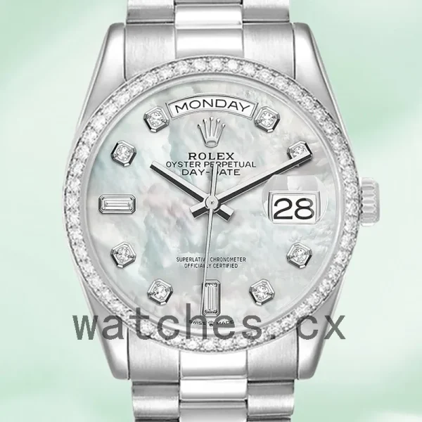 Rolex Day-Date 36mm Men's m128349rbr-0004 Silver-tone President Bracelet