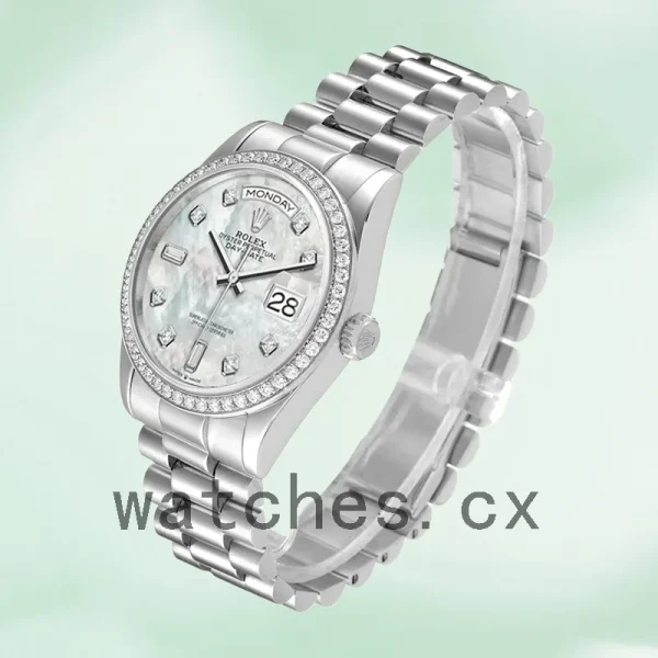 Rolex Day-Date 36mm Men's m128349rbr-0004 Silver-tone President Bracelet - Image 3