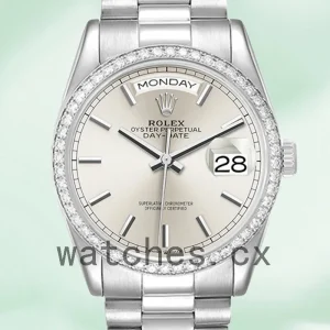 Rolex Day-Date m128349rbr-0001 36mm Men's Silver Dial