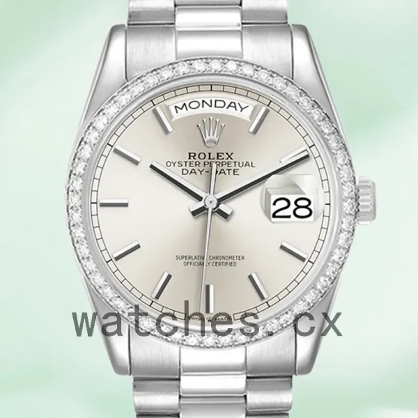 Rolex Day-Date m128349rbr-0001 36mm Men's Silver Dial