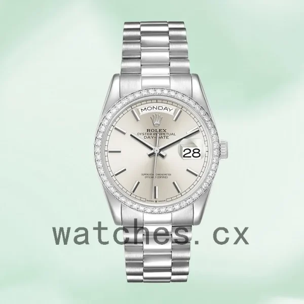 Rolex Day-Date m128349rbr-0001 36mm Men's Silver Dial - Image 2