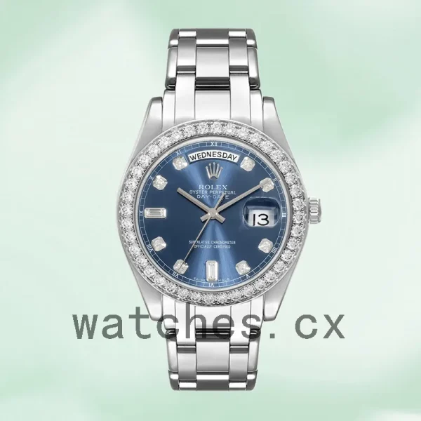 Rolex Pearlmaster 36mm Unisex 18946 Blue Dial Bracelet - Image 2