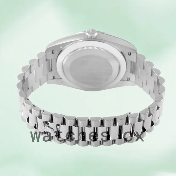 Rolex Day-Date 218206 41mm Men's President Bracelet Silver-tone - Image 4