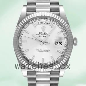 Rolex Day-Date 218239 41mm Men's White Dial President Bracelet
