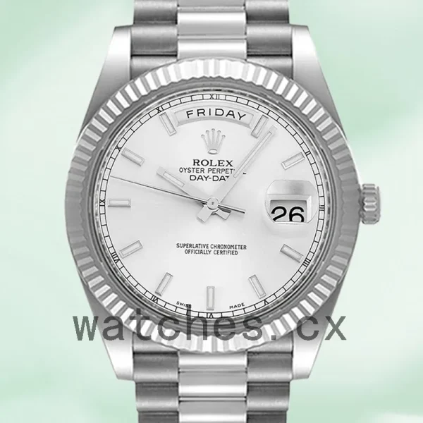 Rolex Day-Date 218239 41mm Men's White Dial President Bracelet