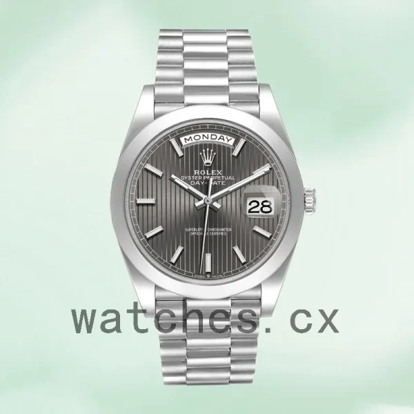 Rolex Day-Date 40mm Men's m228206-0011 Silver-tone Dark Rhodium Dial - Image 2