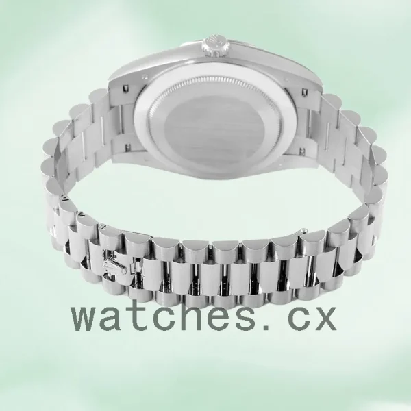 Rolex Day-Date Men's 40mm m228206-0027 Silver-tone Green Dial - Image 4