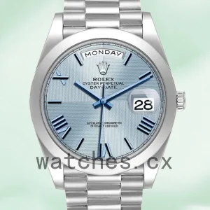 Rolex Day-Date m228206-0001 Men's 40mm Ice Blue Dial President Bracelet