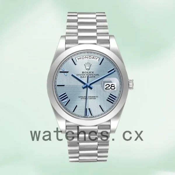 Rolex Day-Date m228206-0001 Men's 40mm Ice Blue Dial President Bracelet - Image 2