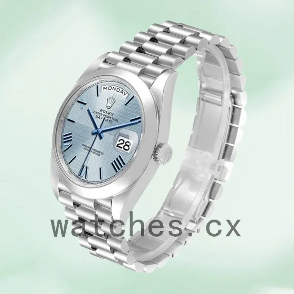 Rolex Day-Date m228206-0001 Men's 40mm Ice Blue Dial President Bracelet - Image 3