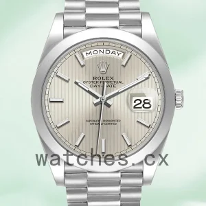 Rolex Day-Date Men's m228206-0034 40mm Silver Dial