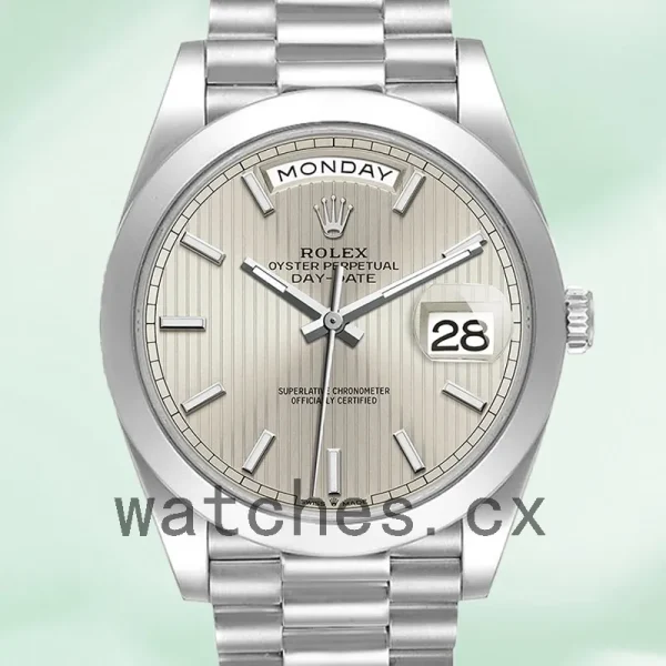 Rolex Day-Date Men's m228206-0034 40mm Silver Dial