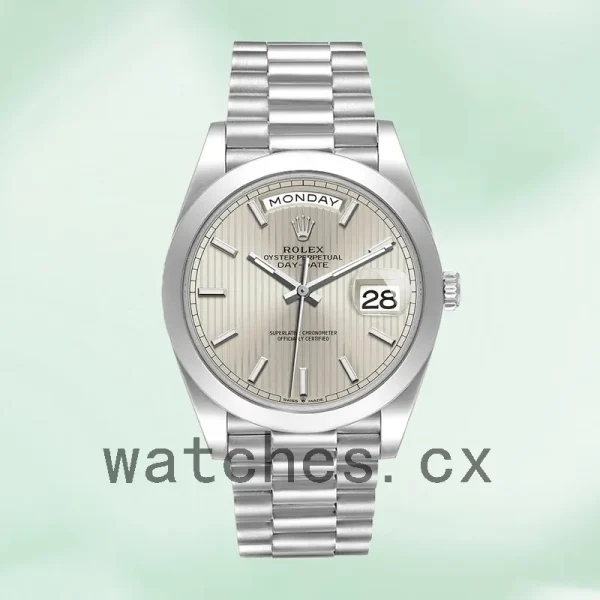 Rolex Day-Date Men's m228206-0034 40mm Silver Dial - Image 2
