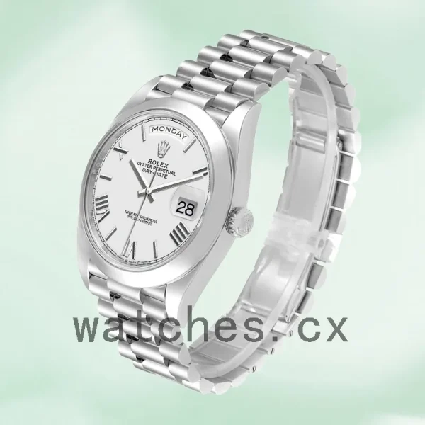 Rolex Day-Date m228206-0028 Men's 40mm President Bracelet White Dial - Image 3