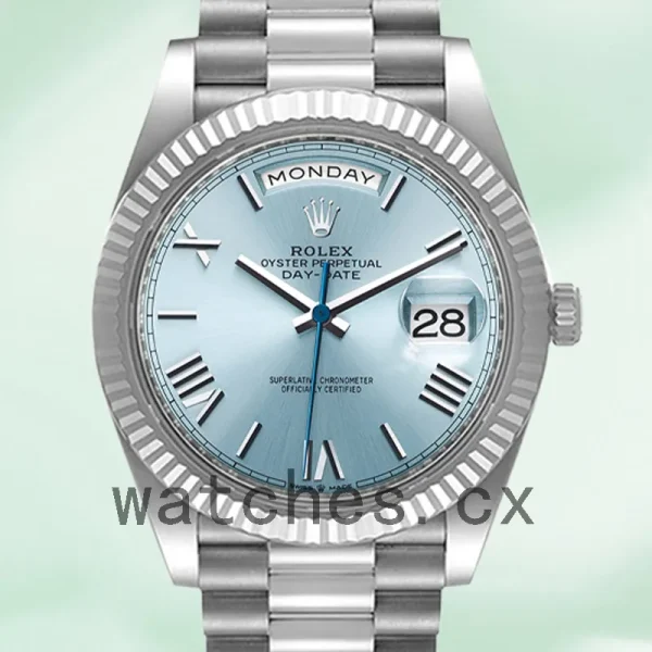 Rolex Day-Date M228236-0012 40mm Men's President Bracelet Blue Dial
