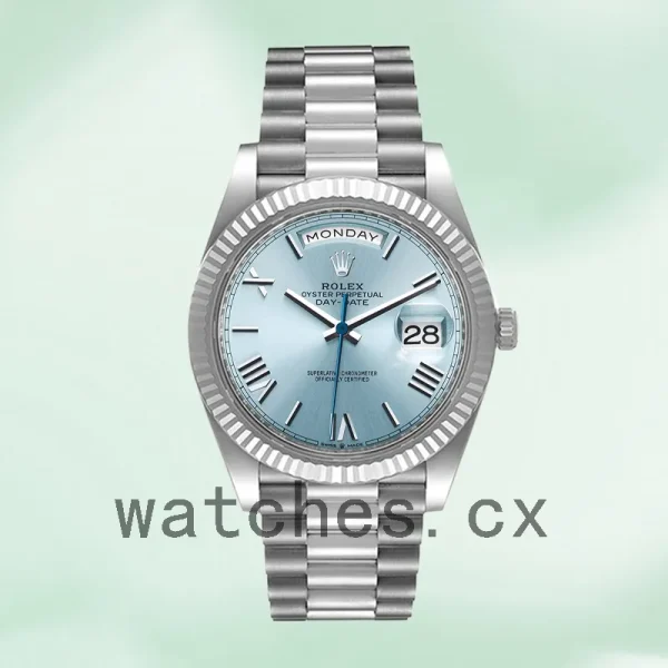Rolex Day-Date M228236-0012 40mm Men's President Bracelet Blue Dial - Image 2
