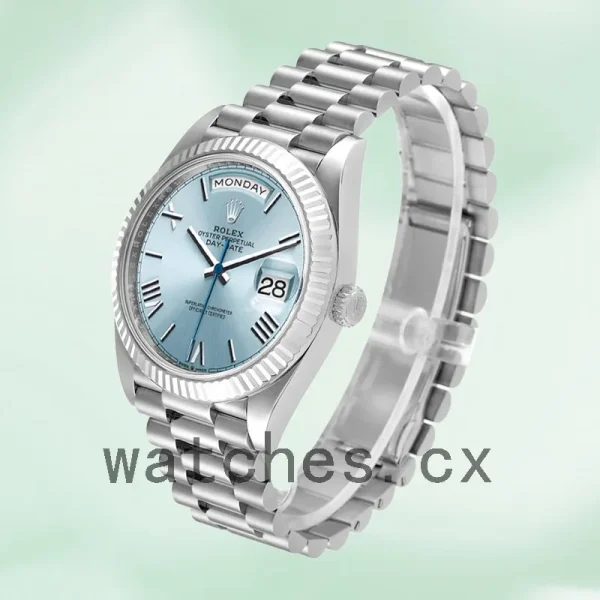 Rolex Day-Date M228236-0012 40mm Men's President Bracelet Blue Dial - Image 3