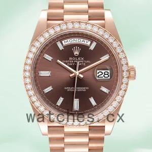 Rolex Day-Date 40mm Men's m228345rbr-0006 Rose Gold-tone