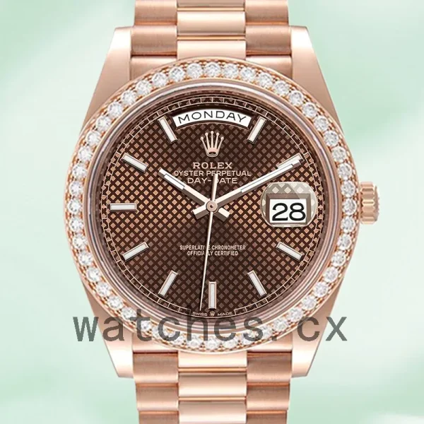 Rolex Day-Date Men's m228345rbr-0005 40mm Rose Gold-tone