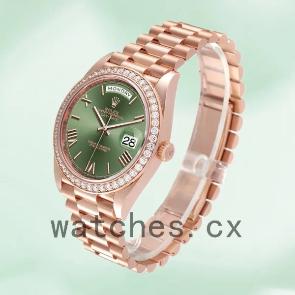 Rolex Day-Date m228345rbr-0011 Men's 40mm Green Dial Rose Gold-tone - Image 3