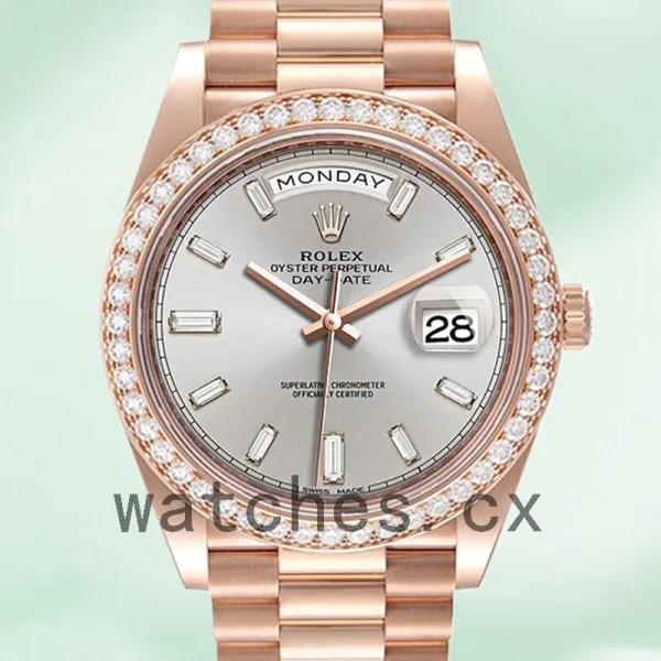 Rolex Day-Date 40mm Men's m228345rbr-0007 Rose Gold-tone