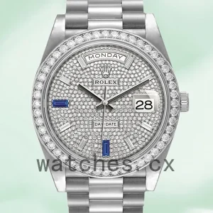 Rolex Day-Date 40mm Men's m228349rbr-0036 Silver-tone President Bracelet