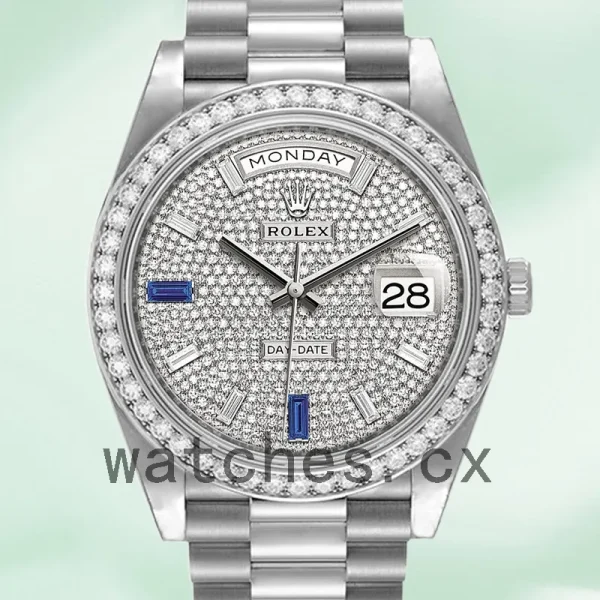 Rolex Day-Date 40mm Men's m228349rbr-0036 Silver-tone President Bracelet