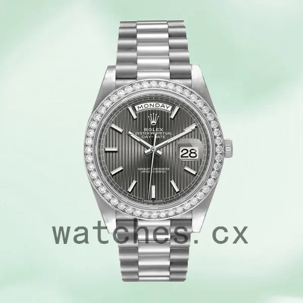 Rolex Day-Date Men's 40mm 228349RBR-0008 Dark Rhodium Dial President Bracelet - Image 2