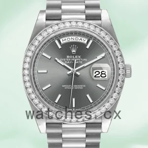 Rolex Day-Date m228349rbr-0041 40mm Men's Silver-tone
