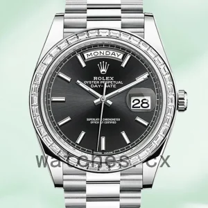 Rolex Day-Date 40mm Men's m228396tbr-0024 Black Dial