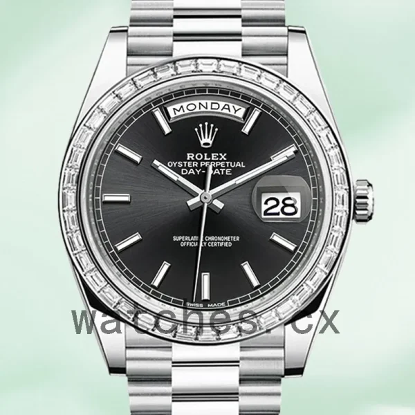 Rolex Day-Date 40mm Men's m228396tbr-0024 Black Dial