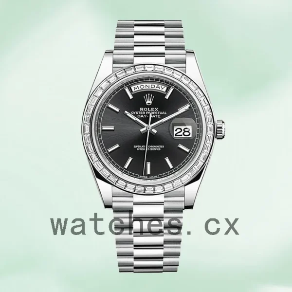 Rolex Day-Date 40mm Men's m228396tbr-0024 Black Dial - Image 2