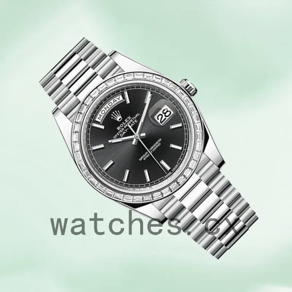 Rolex Day-Date 40mm Men's m228396tbr-0024 Black Dial - Image 3