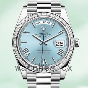Rolex Day-Date 40mm Men's m228396tbr-0030 Blue Dial President Bracelet