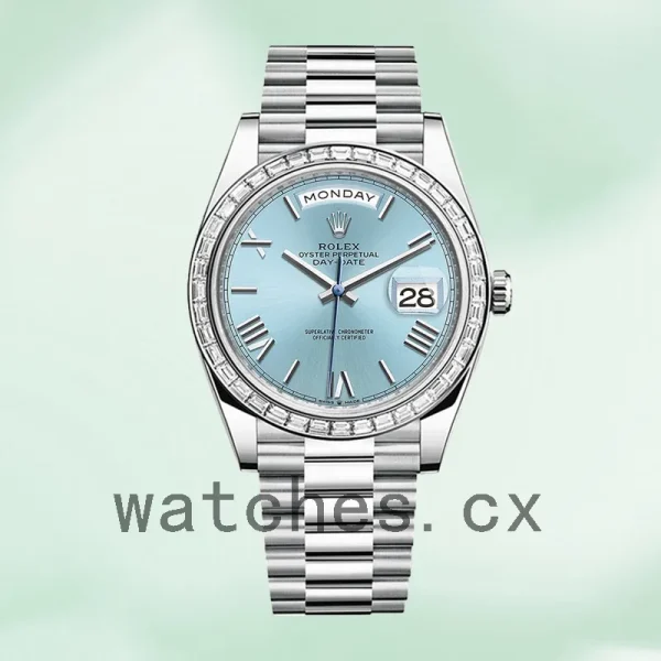 Rolex Day-Date 40mm Men's m228396tbr-0030 Blue Dial President Bracelet - Image 2