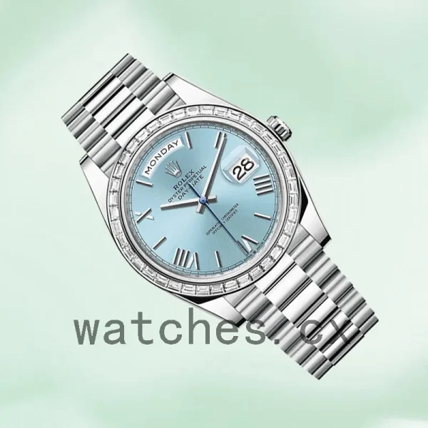 Rolex Day-Date 40mm Men's m228396tbr-0030 Blue Dial President Bracelet - Image 3