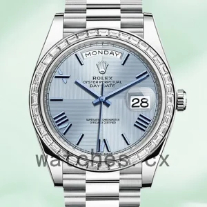 Rolex Day-Date Men's 40mm m228396tbr-0004 President Bracelet Silver-tone