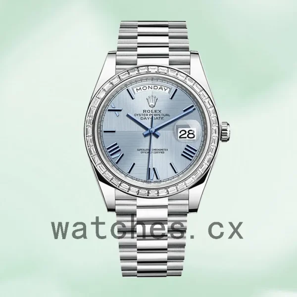 Rolex Day-Date Men's 40mm m228396tbr-0004 President Bracelet Silver-tone - Image 2